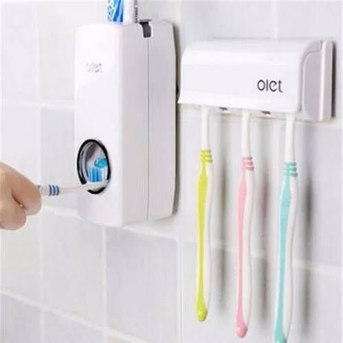 Generic Toothpaste Dispenser annd Toothbrush Holder