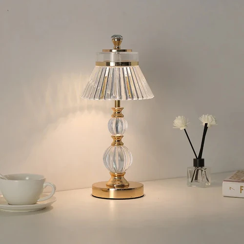 Gold Rechargeable Lamp with touch sensors